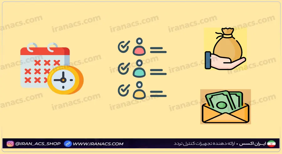 محاسبه حقوق و مزایا با دستگاه حضور و غیاب