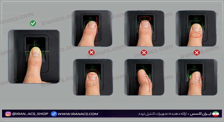 یک علت عدم ثبت تردد در دستگاه حضور و غیاب، اشتباه قرار دادن انگشت روی سنسور سیستم اثرانگشتی است.