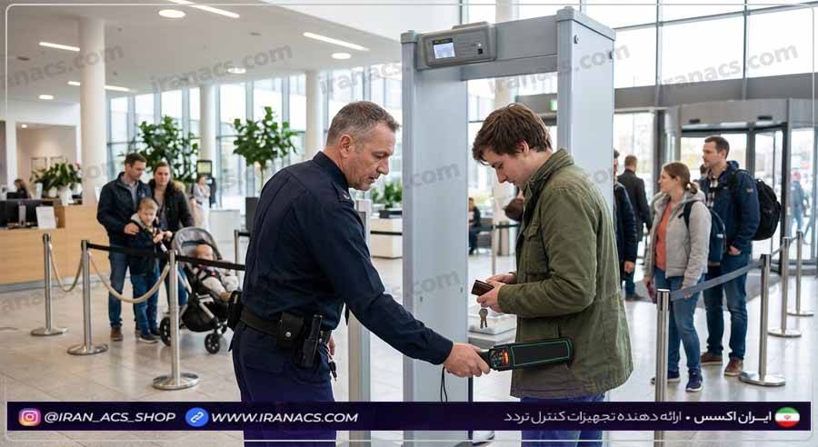 راکت فلزیاب به‌تنهایی برای بازرسی افراد در مجموعه‌های کوچک کافی است.